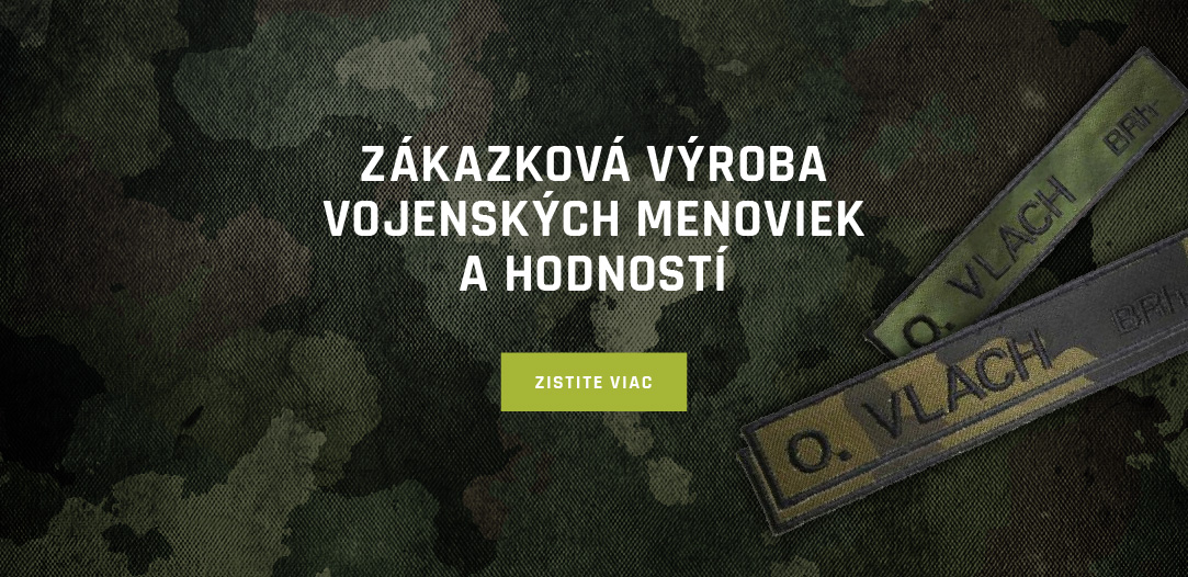 Zákazková výroba vojenských menoviek a hodností